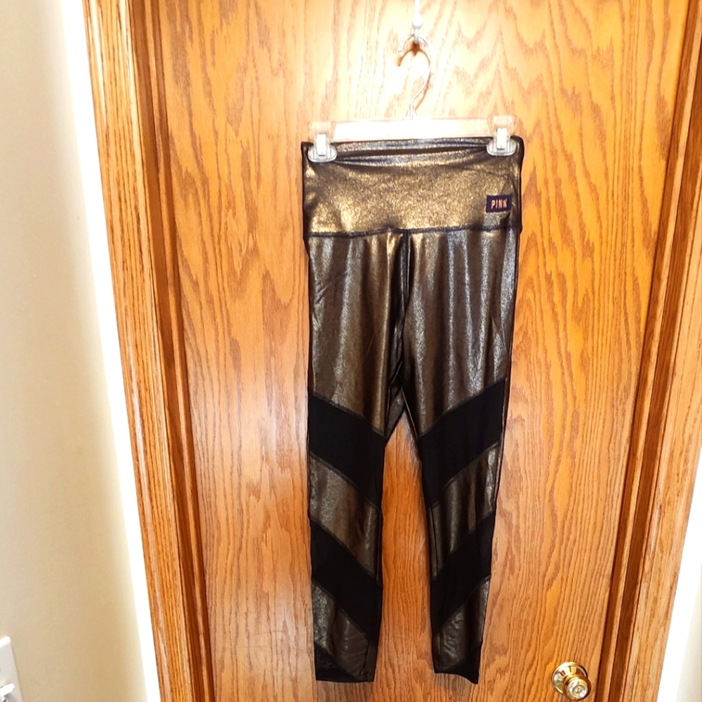PINK Victoria's Secret Shimmer Leggings High Waist NWT